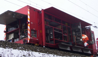 Foto vom Reparaturwagen der Bahn